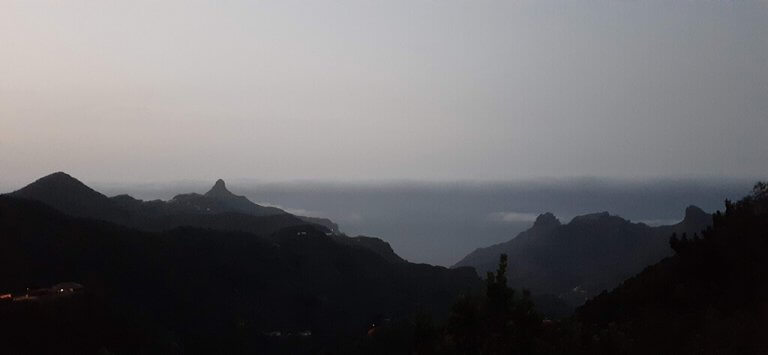 atardecer desde la cumbre de Afur